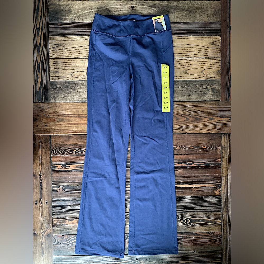 LOLE • NEW navy blue fit and flare high rise leggings athleisure small essential